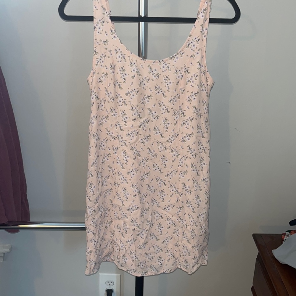 Pink floral dress